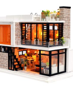 Casa de muñecas en miniatura Spilay con muebles, Kit de