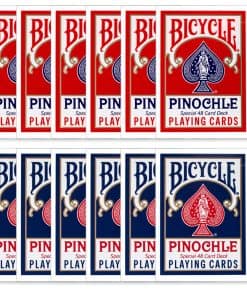 Baraja de Póker Pinochle Deluxe de Bicicleta - 1 Docena (12