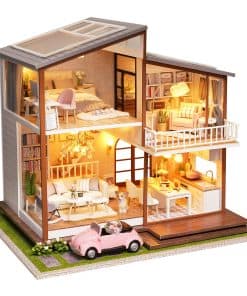 Spilay DIY Casa de muñecas en miniatura con muebles de
