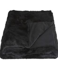 Manta de pelo de conejo genuino de alta calidad, espeso y