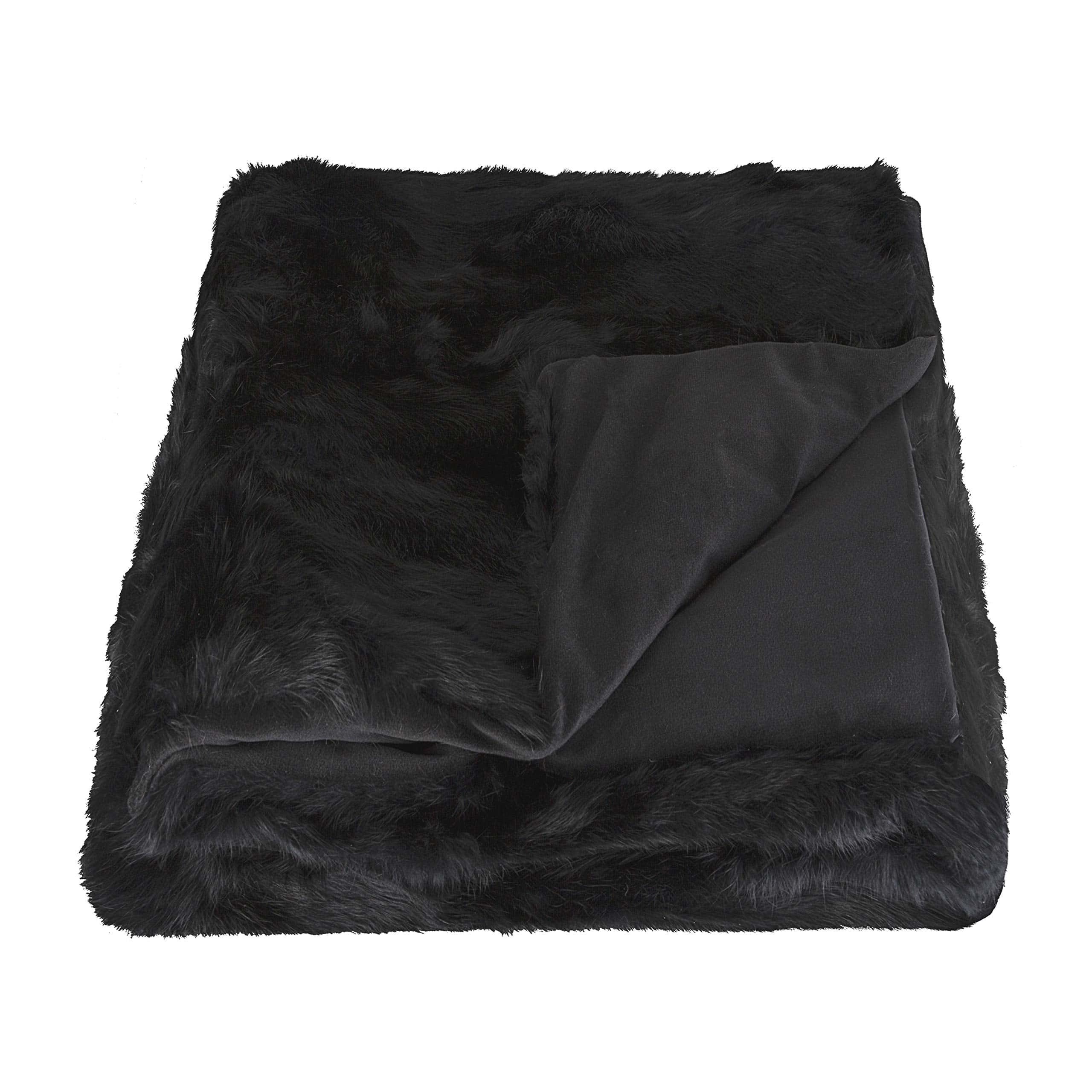 Manta de pelo de conejo genuino de alta calidad, espeso y