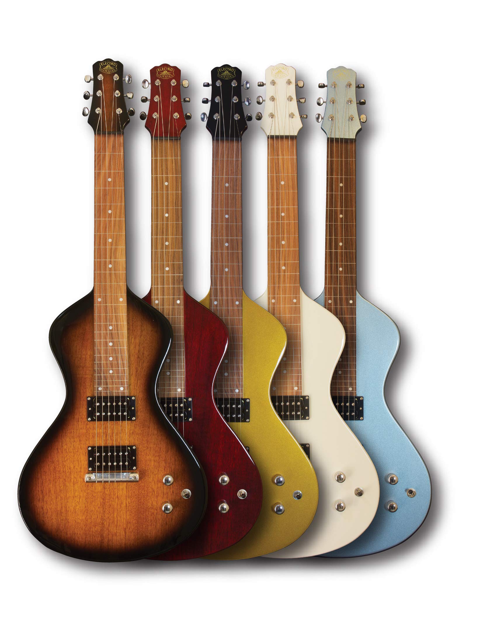 Guitarra Electroacústica Lap Steel Junior Hawaiian, Blanco - Imagen 7