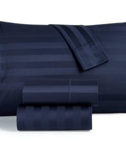 Juego de sábanas Queen Charter Club Damask -Azul Marino