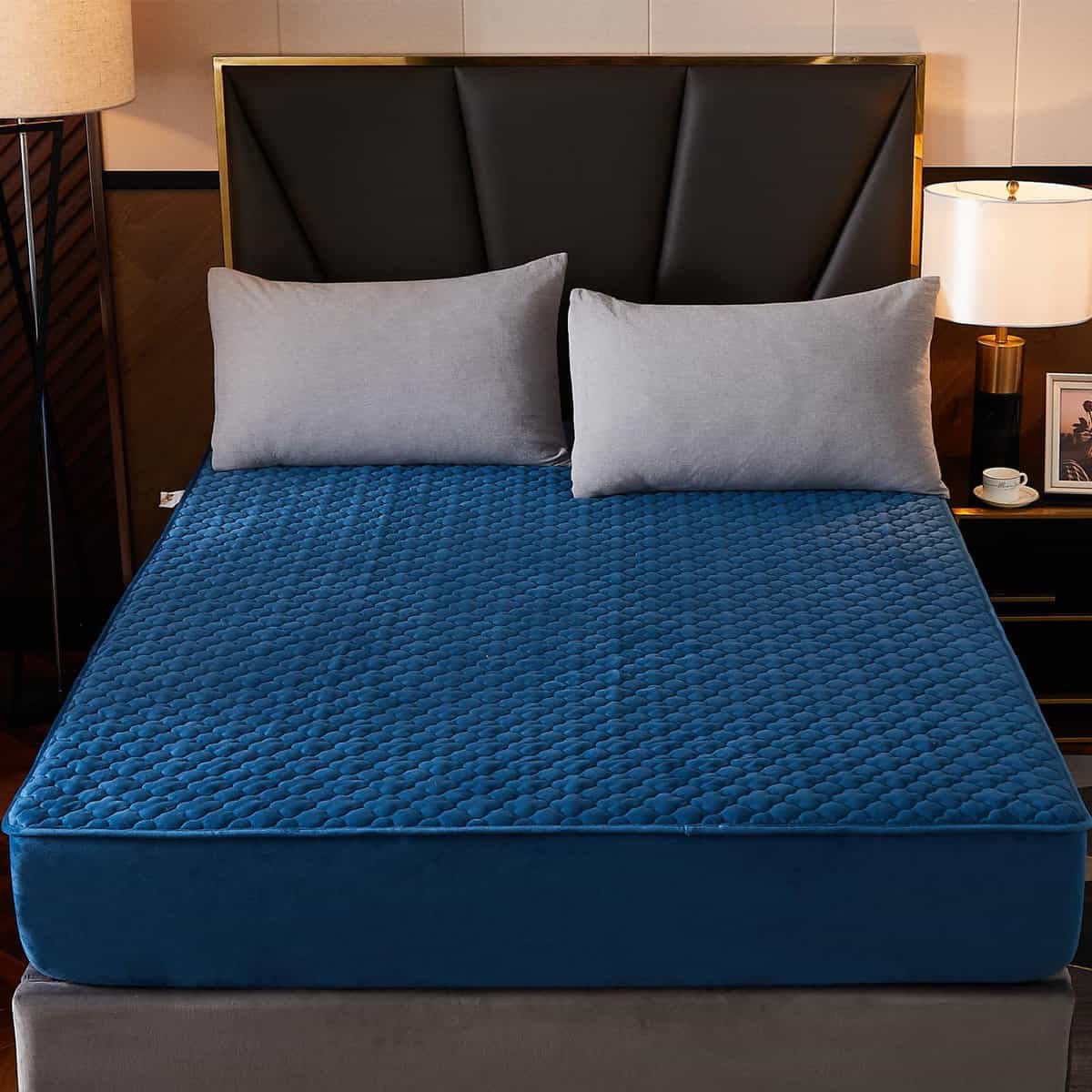 Sábana Ajustable de Franela Sólida Pangzi, Cubierta