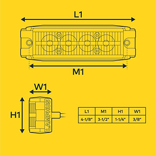 4pc NanoFlare 4" 4W Luz Estroboscópica LED ÁMBAR BLANCO - Imagen 8
