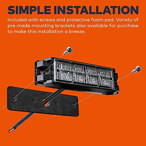 4pc NanoFlare 4" 4W Luz Estroboscópica LED ÁMBAR BLANCO - Imagen 7