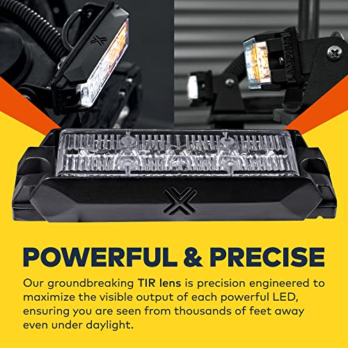 4pc NanoFlare 4" 4W Luz Estroboscópica LED ÁMBAR BLANCO - Imagen 4