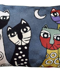 Funda de cojín lumbar con diseño de gato Picasso de Kashmir