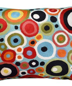 Funda de Cojín de Lunares Lumbar Kashmir Designs Turquesa