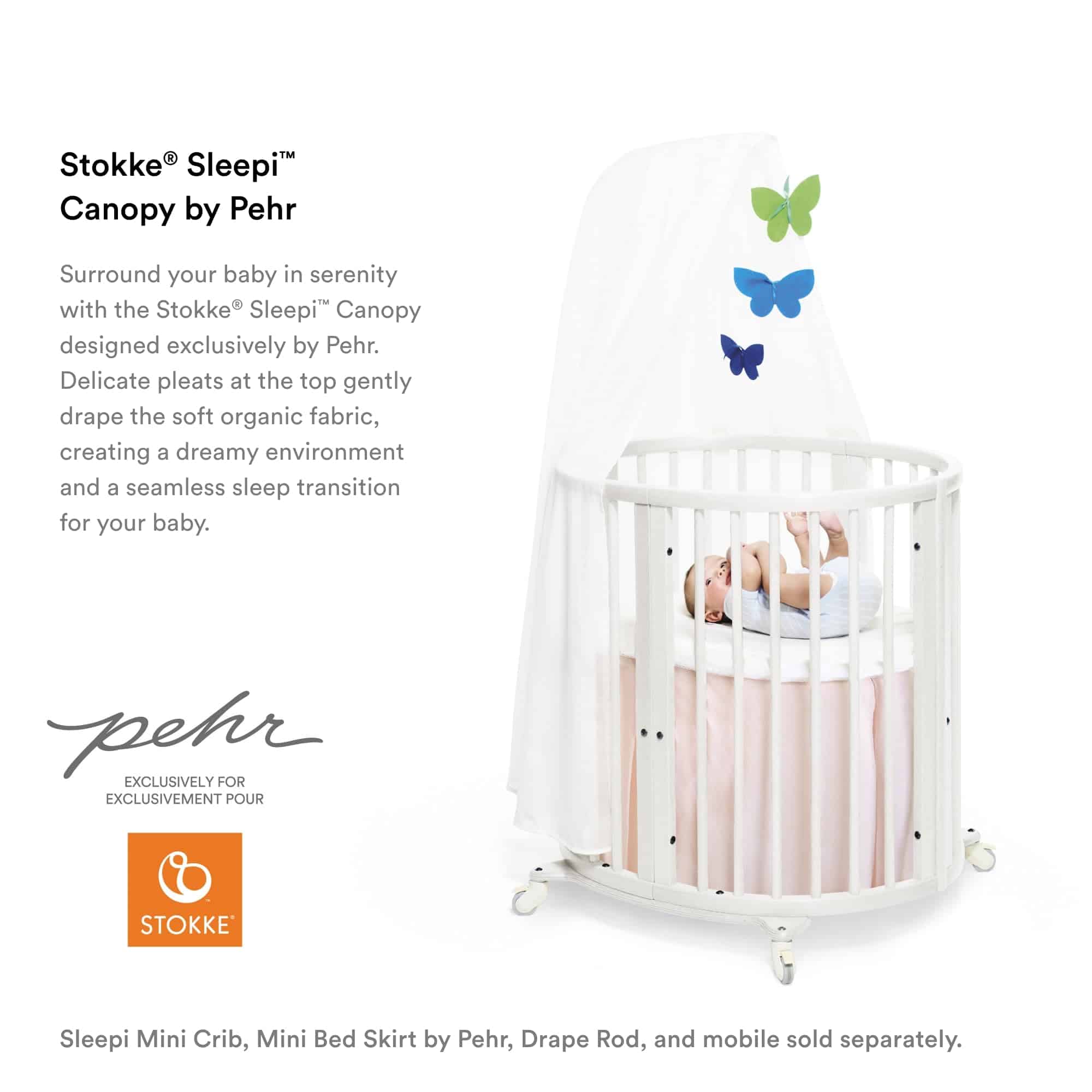Dosel Stokke Sleepi by Pehr, Gris - para Sleepi Mini & - Imagen 4