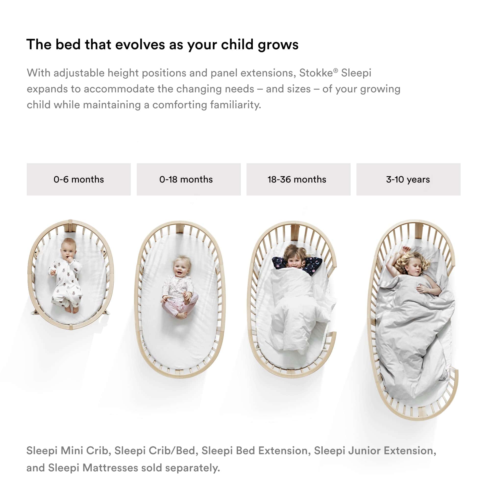 Dosel Stokke Sleepi by Pehr, Gris - para Sleepi Mini & - Imagen 5