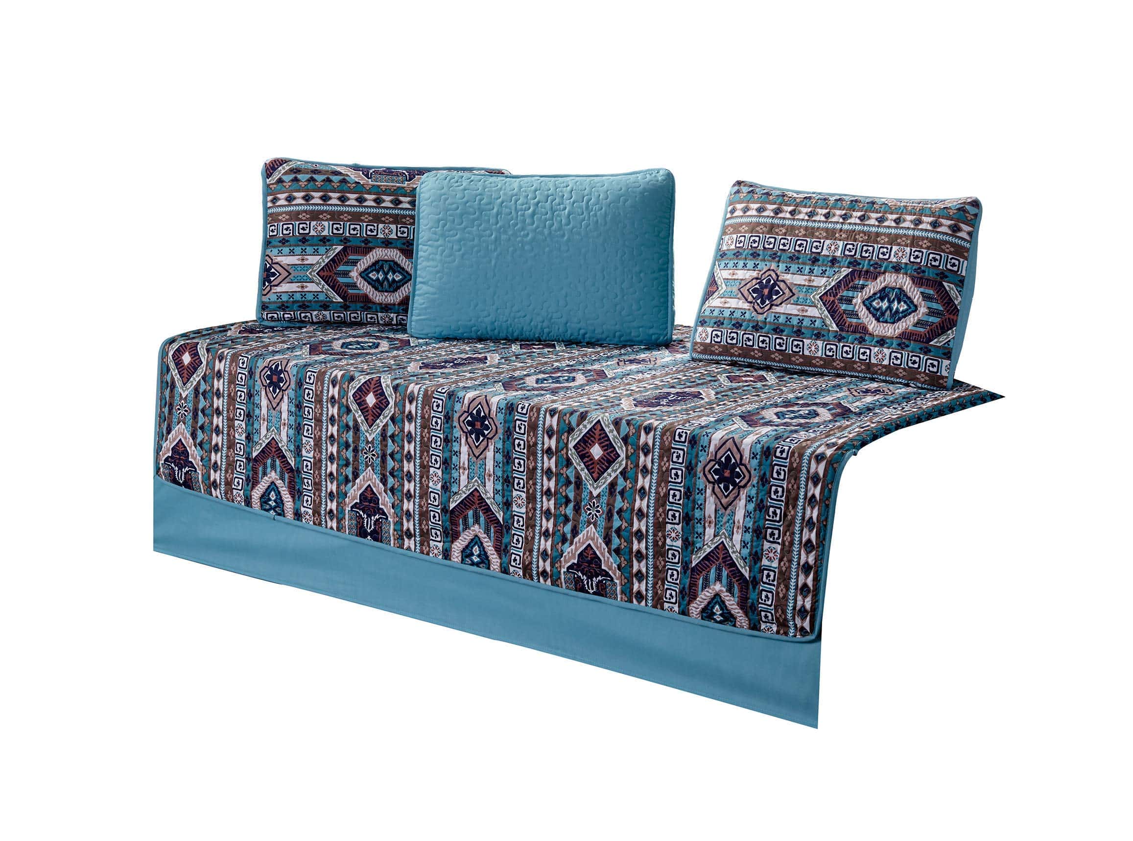 Set de Colcha Rústica Occidental Sureña Nativa Americana en - Imagen 3