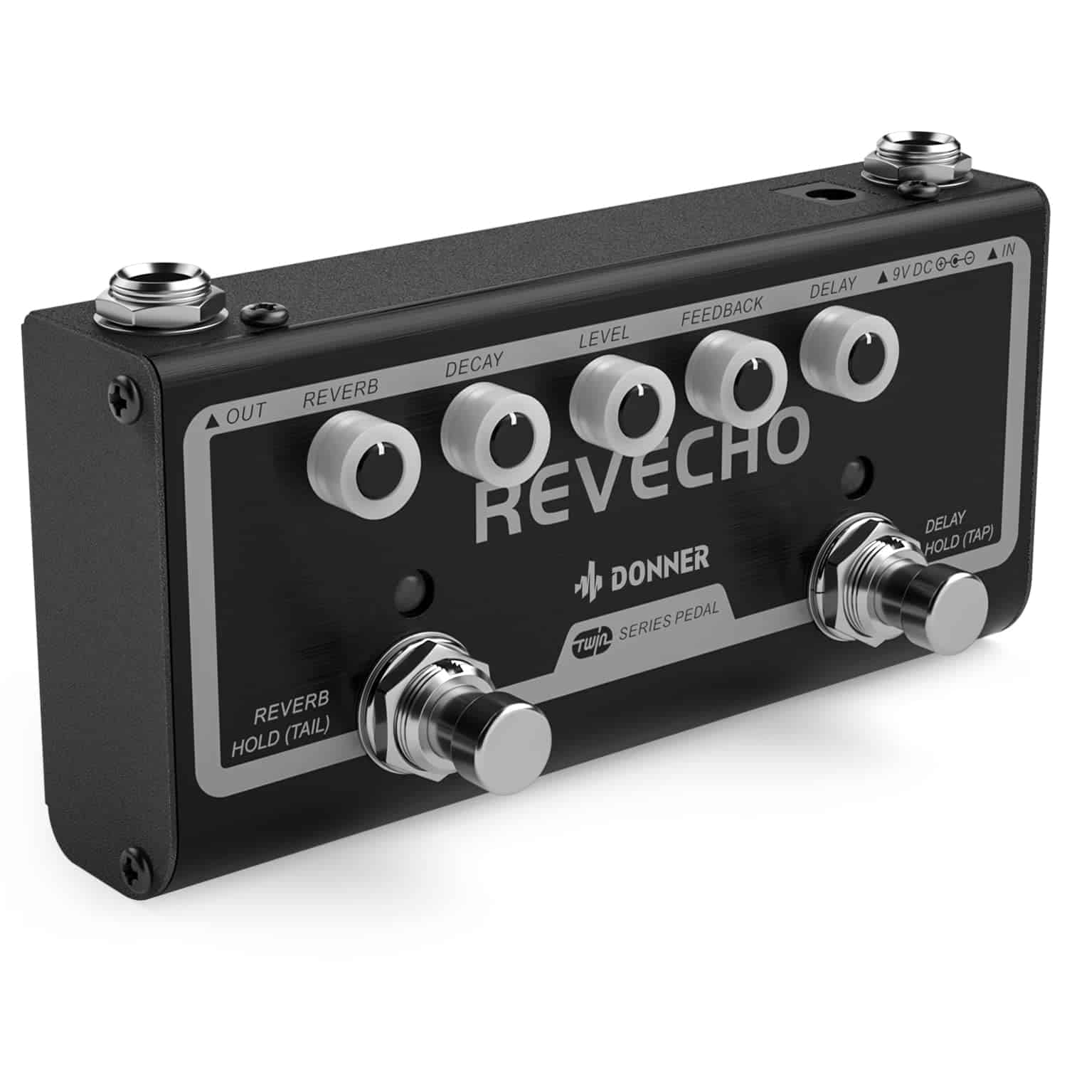 Pedal de Reverb y Delay Donner 2 en 1 para Guitarra