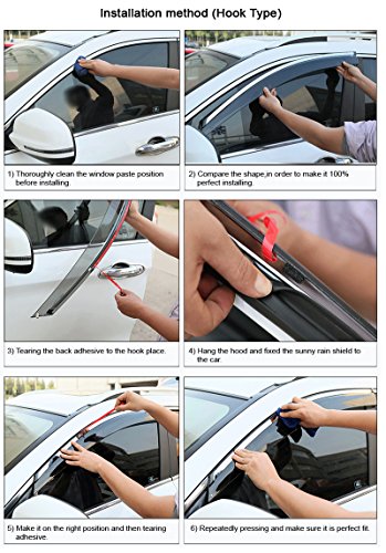 Visera de ventana para auto SPEEDLONG Deflector de sol y - Imagen 8