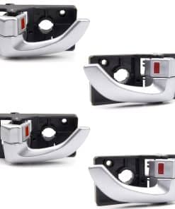 4Pcs Manija de Puerta Interior Gris Delantero Trasero