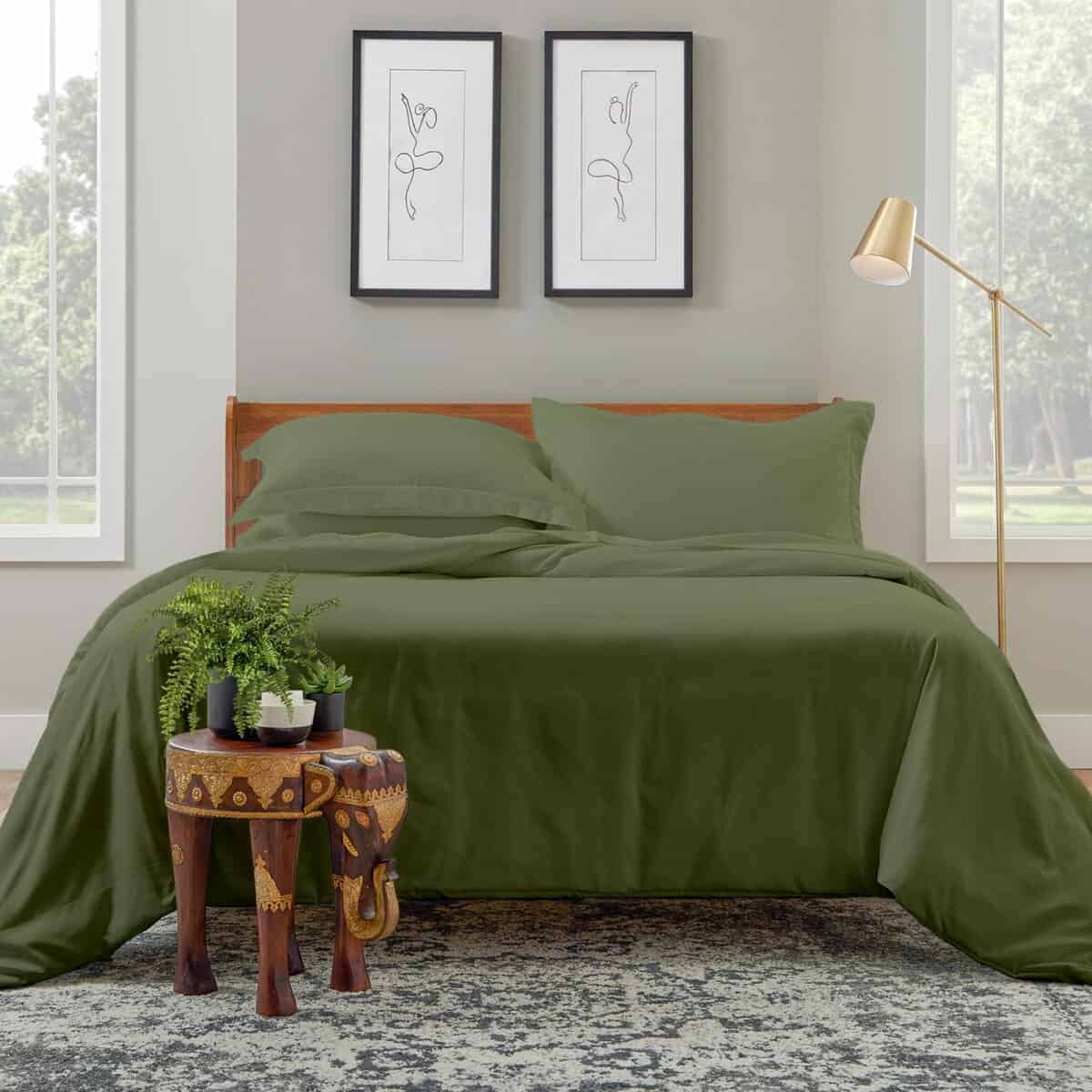 Juego de Funda Nórdica de Lujo Cosy House -Verde Salvia