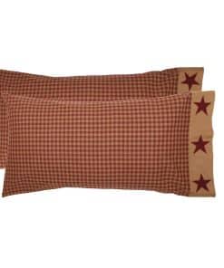 Funda de Almohada King VHC Brands Ninepatch Star con Borde