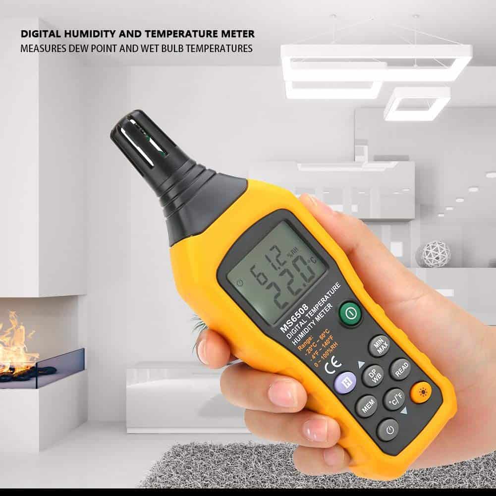 Medidor Digital de Temperatura y Humedad MS6508, - Imagen 5