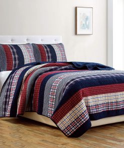 Chezmoi Collection Milton Juego de Colcha Acolchada de