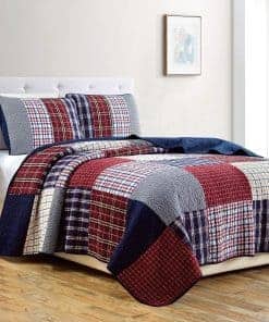 Set de Colcha Reversible de Algodón Lavado 100% Chezmoi