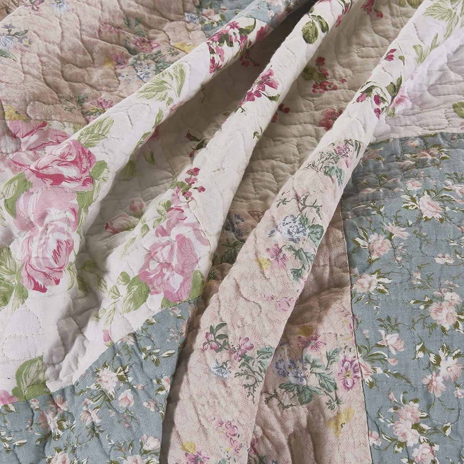 Juego de Edredón Reversible de Patchwork Floral Jolie de la - Imagen 6