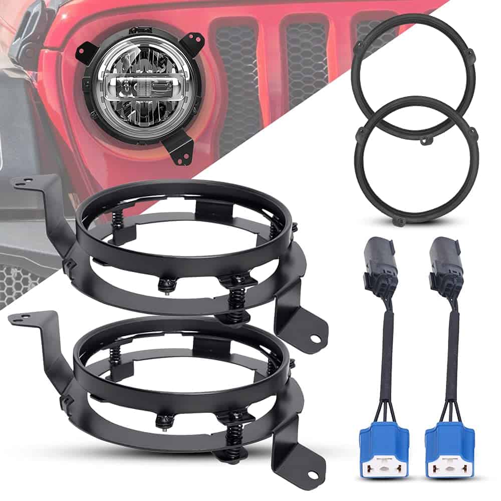 Soportes de Montaje de Faros Delanteros Izquierdo y Derecho