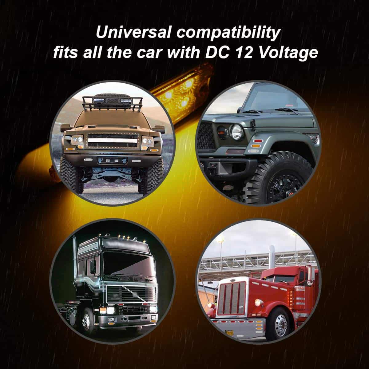 TMH 20 Pcs 6.5 Pulgadas Luces Marcadoras Laterales de Lente - Imagen 8