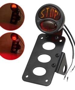 Amazicha Luz Trasera LED para Motocicleta con Soporte de