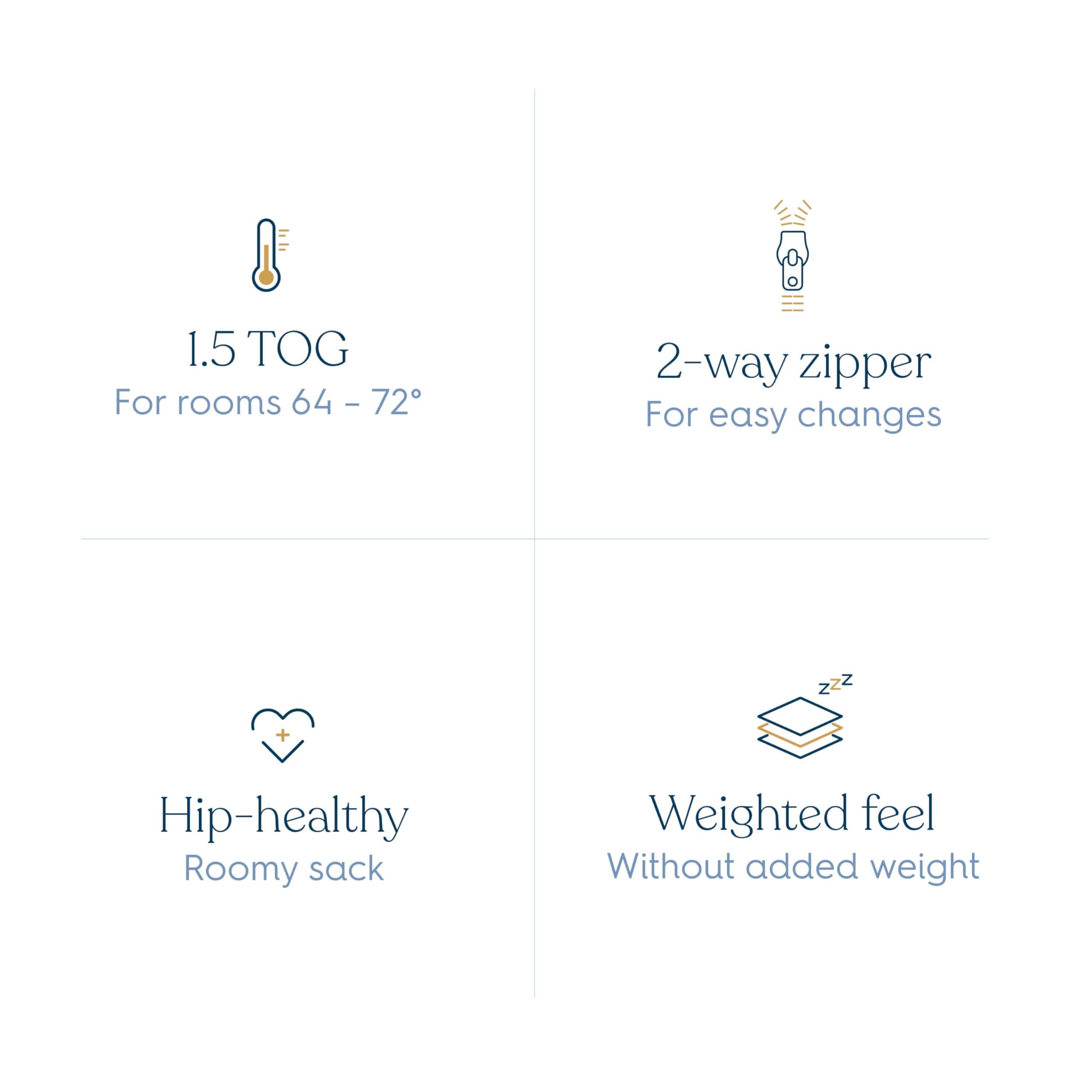 Manta de dormir HALO Easy Transition Sleepsack, TOG 1.5, - Imagen 6