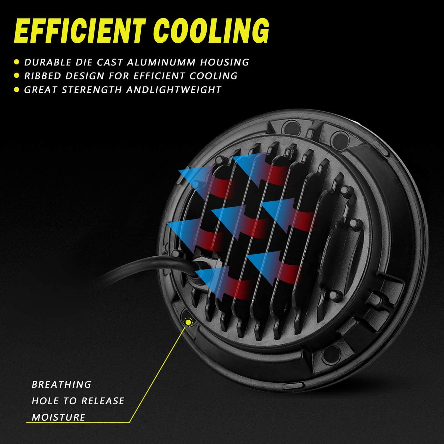 YEEGO DIRECT Faro LED para Motocicleta de 7 pulgadas con - Imagen 6