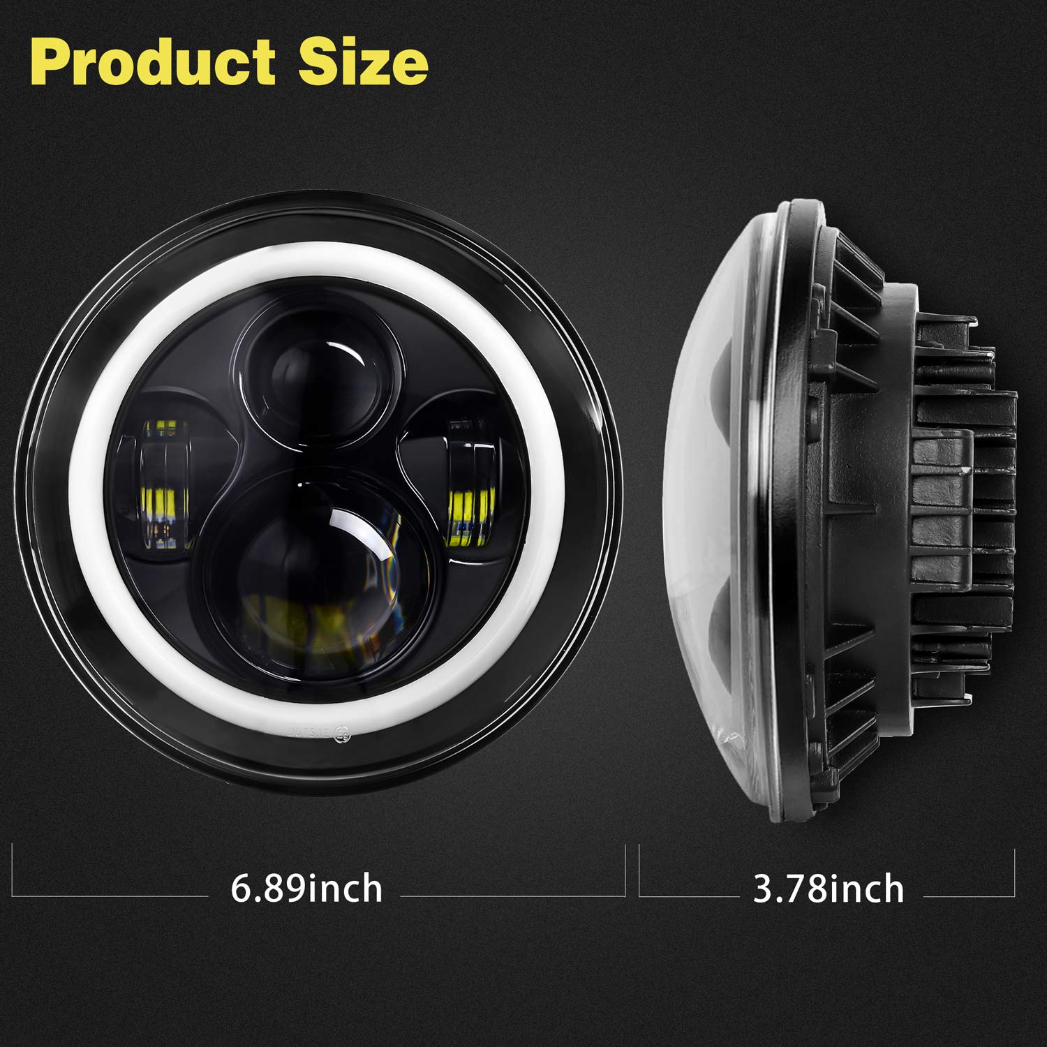 YEEGO DIRECT Faro LED para Motocicleta de 7 pulgadas con - Imagen 10