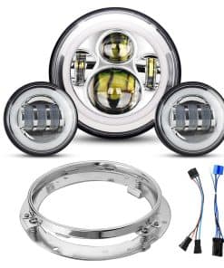 YEEGO DIRECT 7 pulgadas Motocicleta LED Faro -Plata