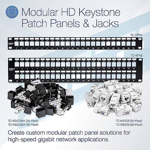 Paquete de 50 Jacks Keystone Cat6 TRENDnet, TC-K50C6, - Imagen 4