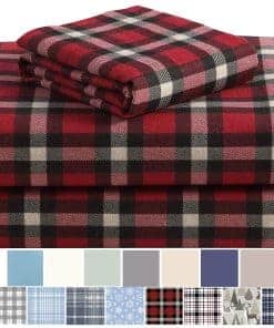 Juego de sábanas de franela turca de algodón -Rojo