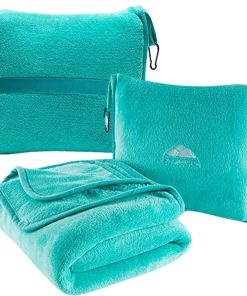 Manta de viaje Premium Soft BlueHills con cojín, manta de