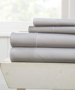 Juego de sábanas King de Microfibra con -Gris Claro