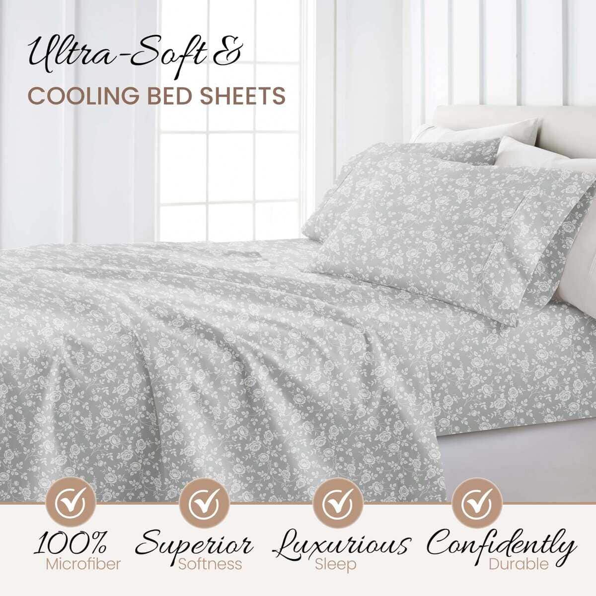 Juego de sábanas estampadas de microfibra con doble - Imagen 8