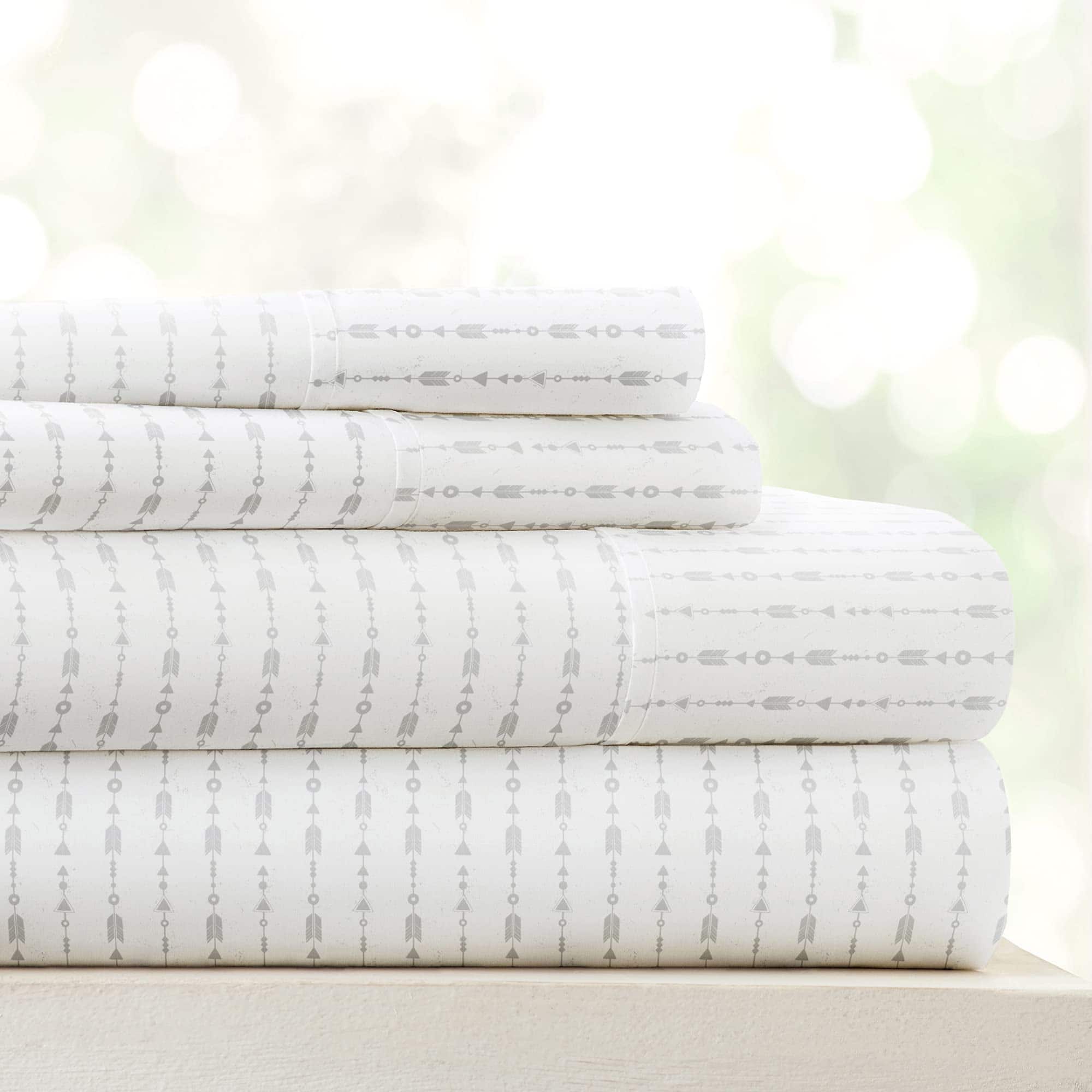 Juego de sábanas de microfibra con estampado de flechas con