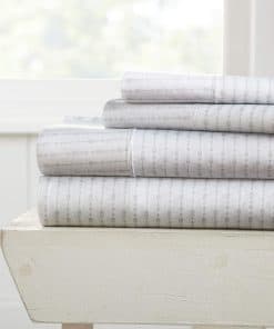 Juego de sábanas King de microfibra -Gris claro con flechas