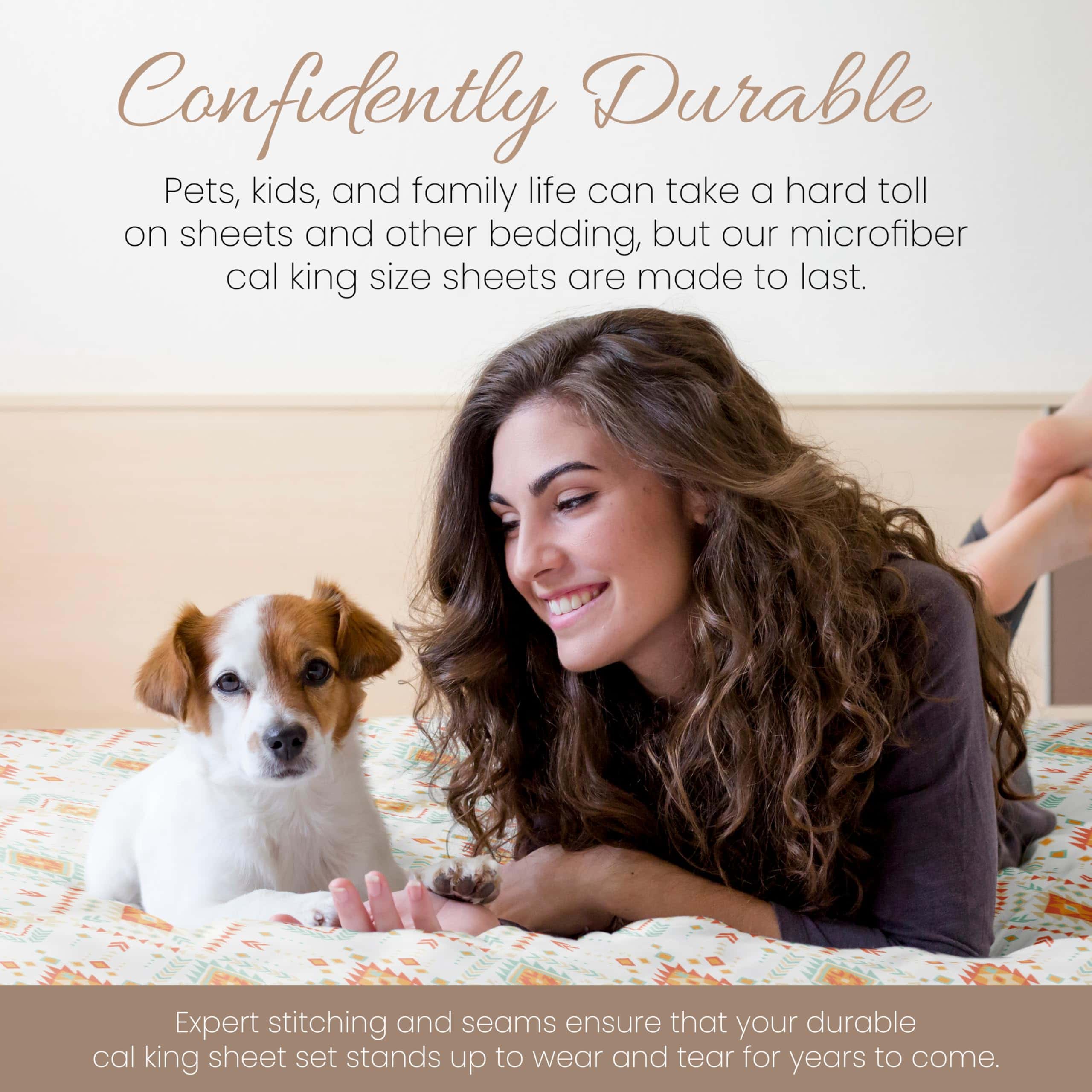 Juego de sábanas de microfibra con patrón de doble - Imagen 9