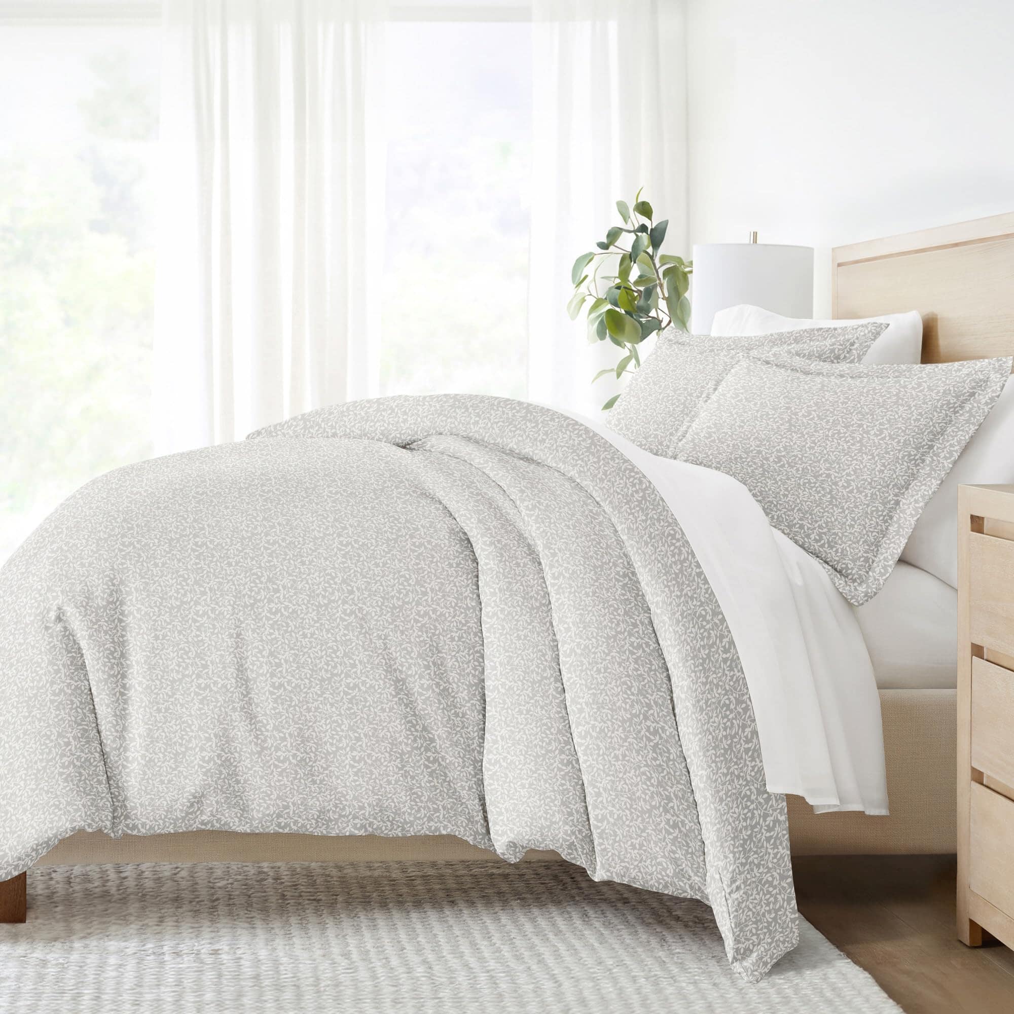 LINEN MARKET Duvet Cover Queen (Gris Claro) - Experimenta