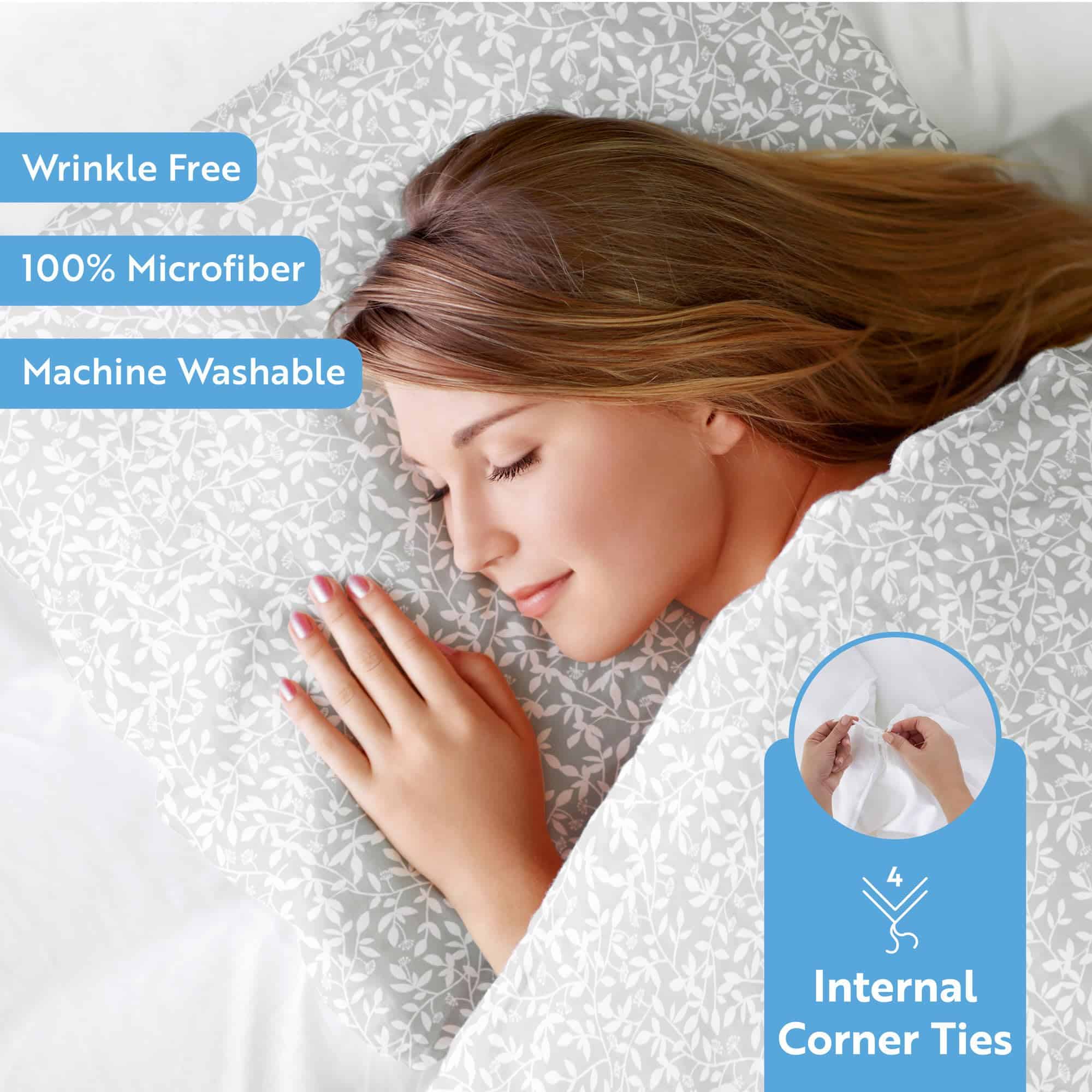 LINEN MARKET Duvet Cover Queen (Gris Claro) - Experimenta - Imagen 4