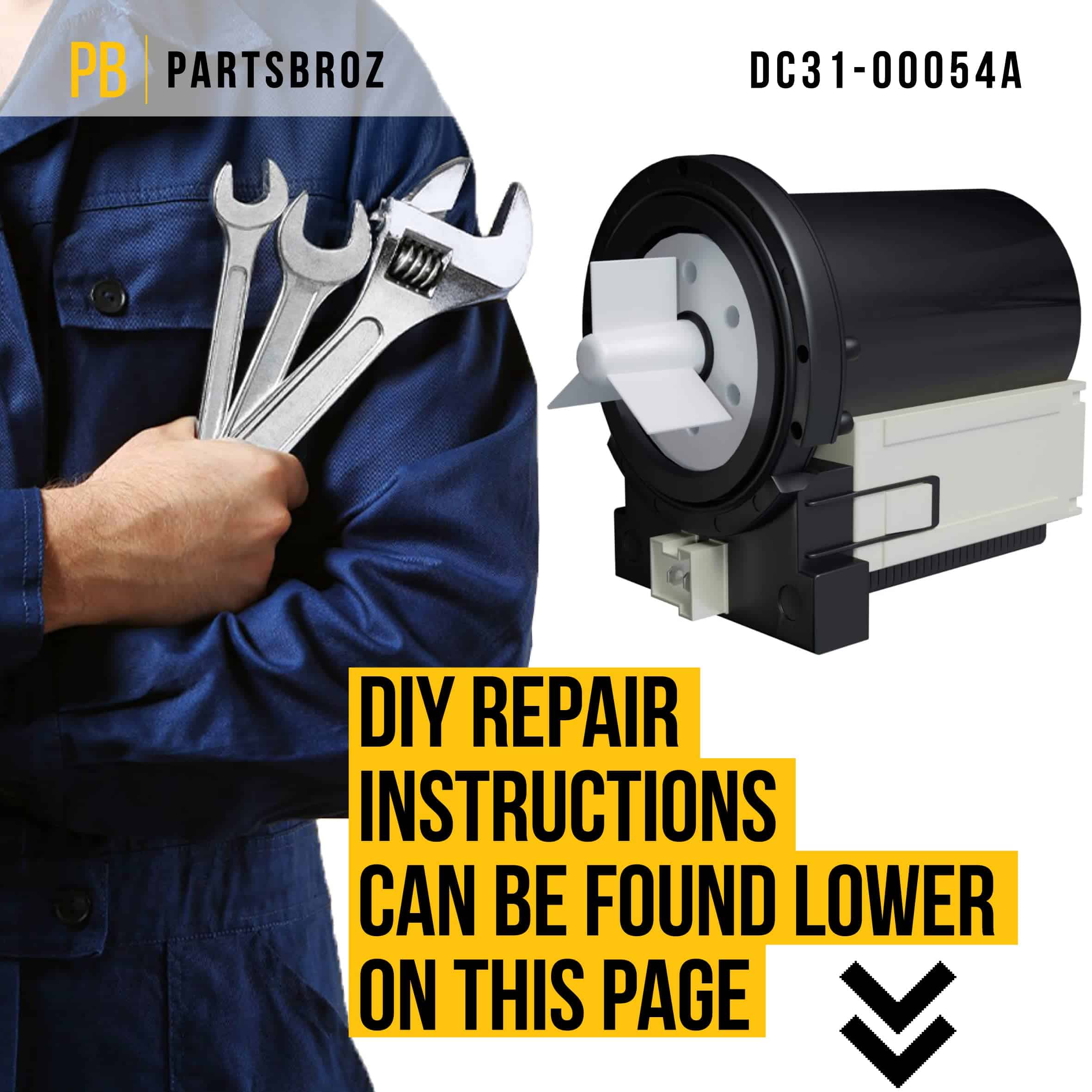 PartsBroz DC31-00054A Bomba de Drenaje - Compatible con - Imagen 6