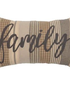 Almohada 'Family' Sawyer Mill de VHC Brands, Carbón, 14x22