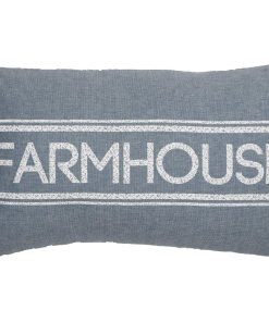 Almohada decorativa VHC Brands Sawyer Mill Blue para sala