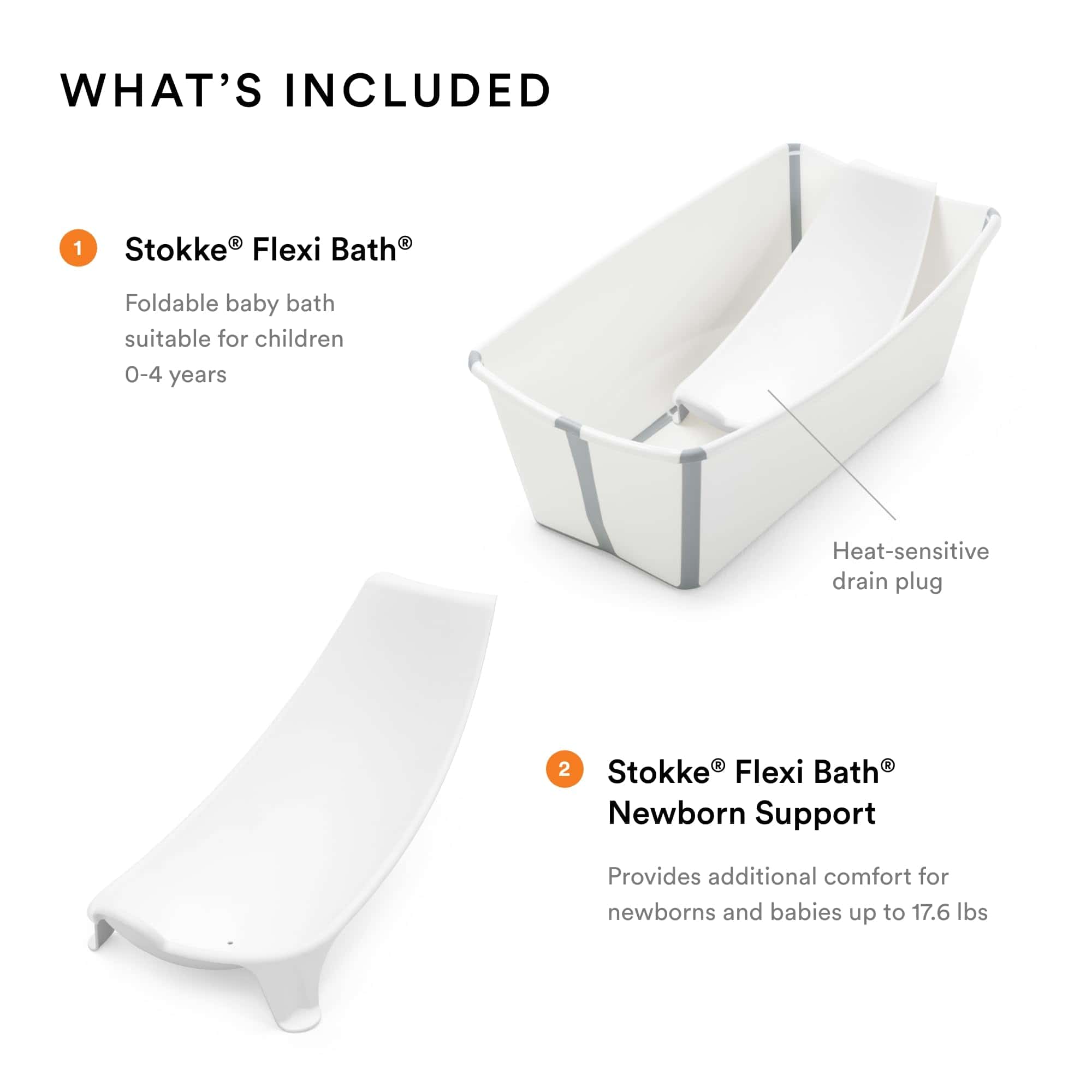 Paquete Stokke Flexi Bath, Blanco - Bañera de Bebé Plegable - Imagen 4