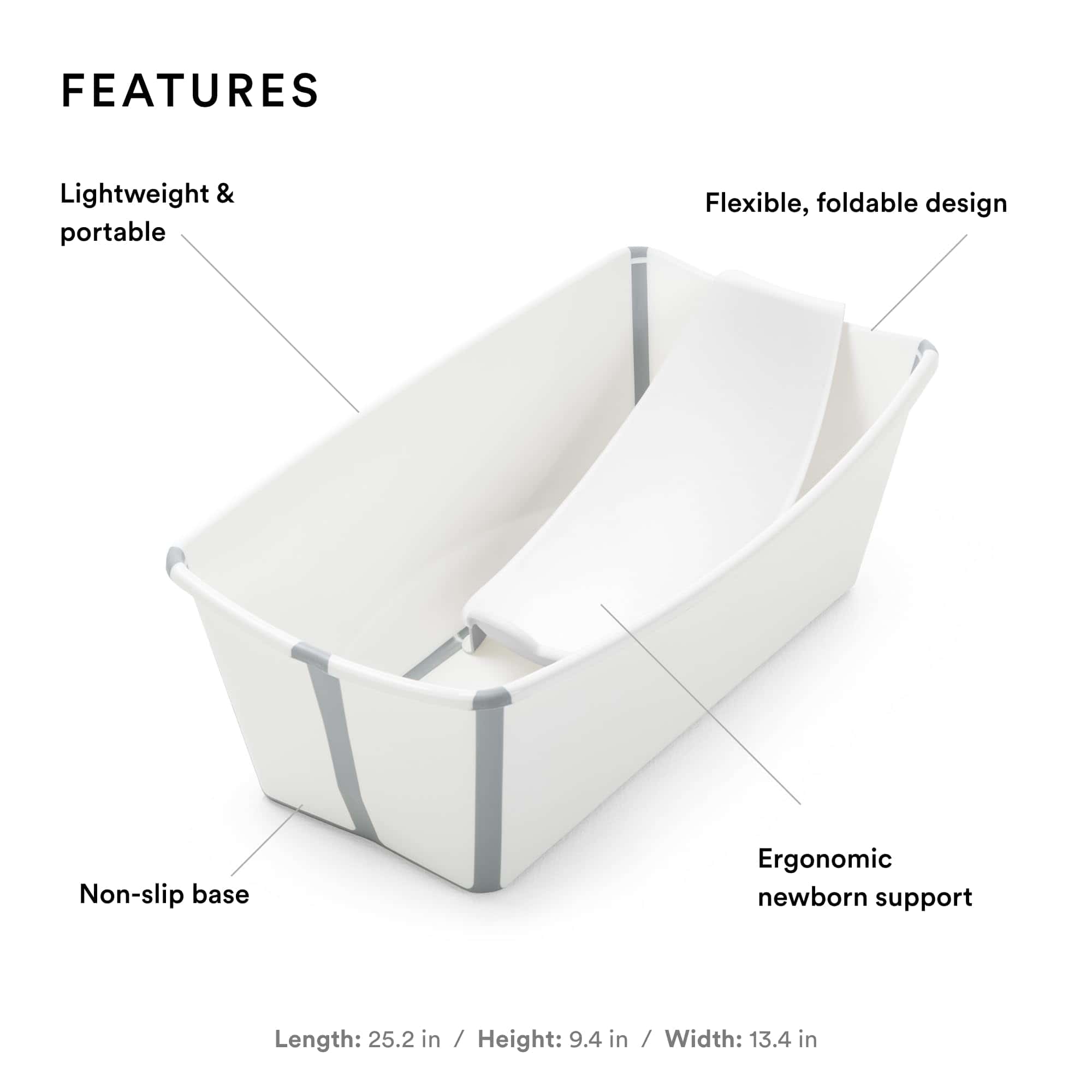 Paquete Stokke Flexi Bath, Blanco - Bañera de Bebé Plegable - Imagen 3