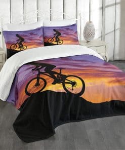 Colcha Lunarable Extreme Sports, Silueta de un Hombre