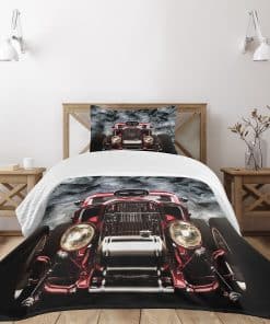 Colcha Lunarable para Cama Clásica, Tema de Velocidad