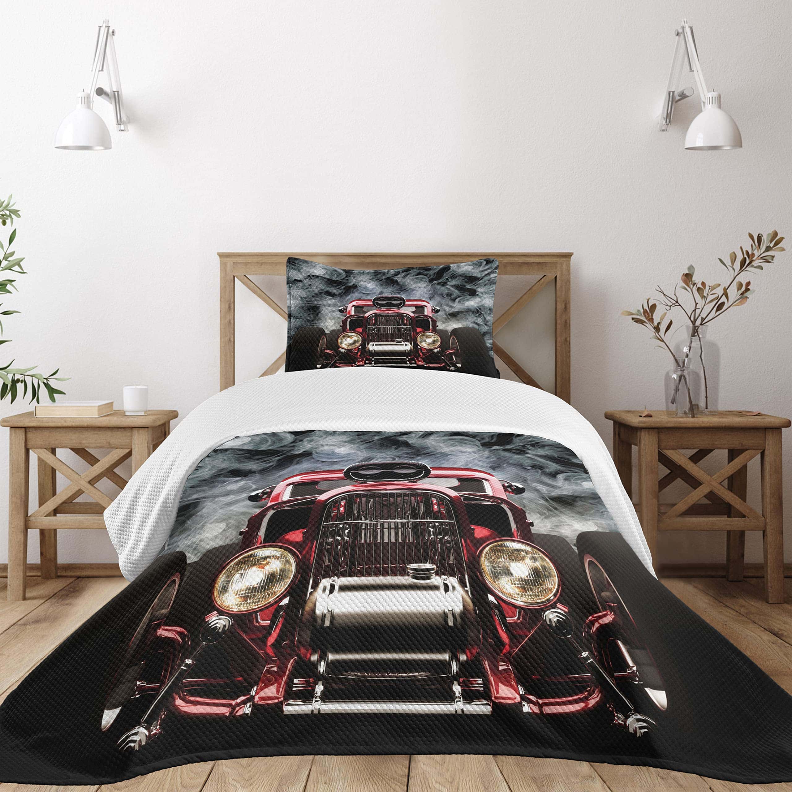 Colcha Lunarable para Cama Clásica, Tema de Velocidad